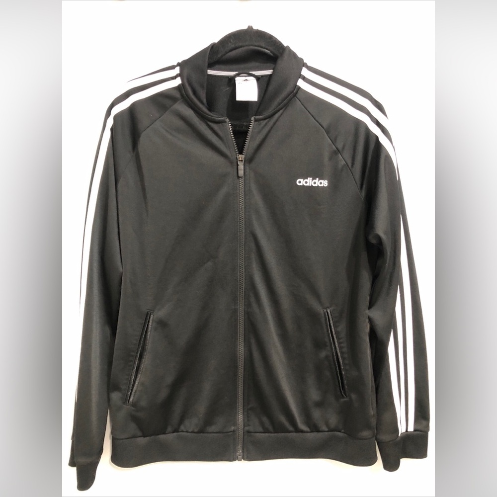 Adidas Women’s Warm-Up Tricot 3-Stripes Track Jacket Black Size Large
